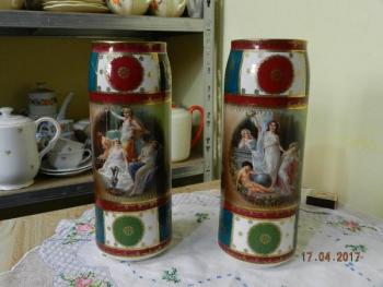 Paar Porzellanvasen - weißes Porzellan - Moritz Zdekauer design Altrolau, Bohemia - 1900 Paar Porzellanvasen - weißes Porzellan - Moritz Zdekauer design Altrolau, Bohemia - 1900