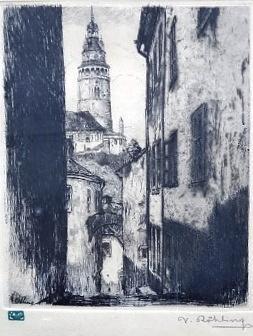 Vladislav Röhling - Blick auf die Stadt Cesky Krum Vladislav Röhling - Blick auf die Stadt Cesky Krum