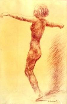 Frantisek J. Kraus - Mädchen Akt Frantisek J. Kraus - Mädchen Akt