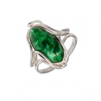 Silber Ring - Silber, Malachit - 1970 Silber Ring - Silber, Malachit - 1970