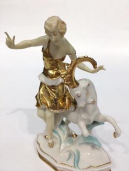 Porzellan Figur Mädchen - Lichte,Nìmecko - 1920 Porzellan Figur Mädchen - Lichte,Nìmecko - 1920
