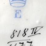 Kobalt Porzellanvase mit Rosen - Eichwald Kobalt Porzellanvase mit Rosen - Eichwald