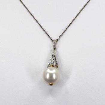 Goldkette mit Perle Goldkette mit Perle