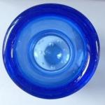 Große Kristall-Vase, blaues Glas, Luftblasen-Vladi Große Kristall-Vase, blaues Glas, Luftblasen-Vladi