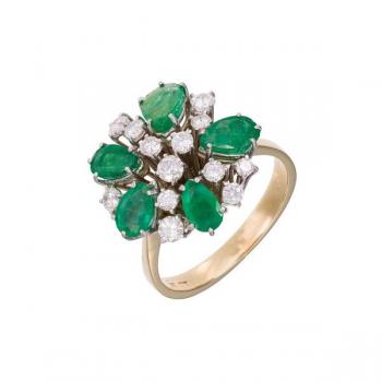 Damen Goldring - Gold, Diamant - 1970 Damen Goldring - Gold, Diamant - 1970