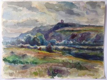 Jaroslav Riegel - Landschaft mit Ruinen auf einem  Jaroslav Riegel - Landschaft mit Ruinen auf einem