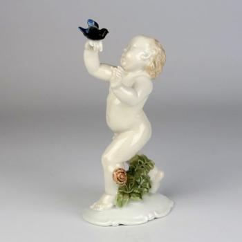 Putto mit Vogel, Rosenthal Putto mit Vogel, Rosenthal
