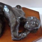 Liegender Mädchenakt, Bronze - Jan Komarek Liegender Mädchenakt, Bronze - Jan Komarek