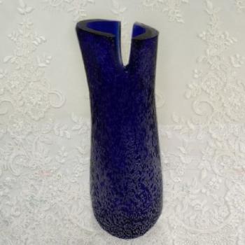 Vase - Glas, blaues Glas - 1975 Vase - Glas, blaues Glas - 1975
