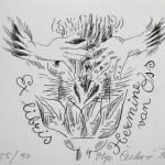 Olga Cechova - Fünf Exlibris (3 x 1976, 1 x 1973)  Olga Cechova - Fünf Exlibris (3 x 1976, 1 x 1973)