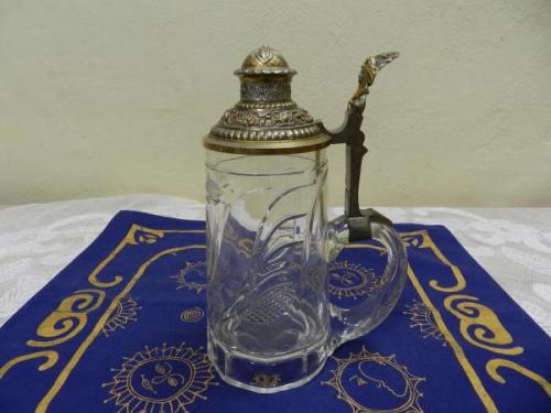 Gläserner Humpen - Metall, Glas - 1930 Gläserner Humpen - Metall, Glas - 1930