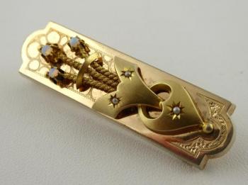Brosche - Silber, Perle - 1880 Brosche - Silber, Perle - 1880