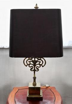 Tischlampe - Stoff, Messing - 1950 Tischlampe - Stoff, Messing - 1950
