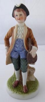 Handgemalte Statuette eines Musikers Handgemalte Statuette eines Musikers