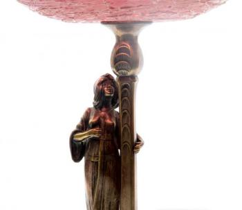 Aufsatzschale - Zinn, Irisierend Glas - WMF Palme Könige - 1910 Aufsatzschale - Zinn, Irisierend Glas - WMF Palme Könige - 1910