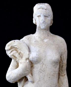 Nacktes Mädchen mit Sichel und Getreide Nacktes Mädchen mit Sichel und Getreide