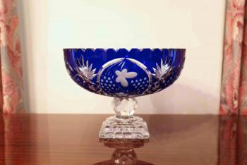 Glasschüssel geschliffen - Kristall - 1950 Glasschüssel geschliffen - Kristall - 1950