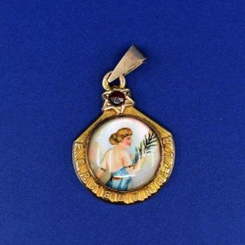 Anhänger - Glas, Gold - 1900 Anhänger - Glas, Gold - 1900