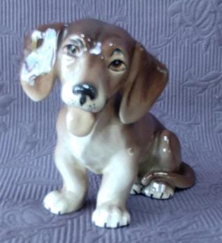 Porzellan Figur Hund - 1930 Porzellan Figur Hund - 1930