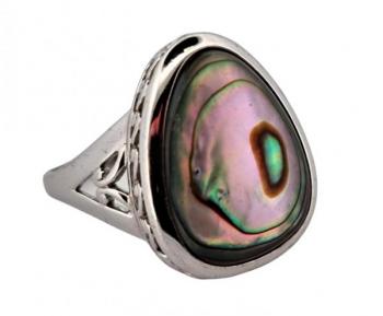 Silber Ring - Perlmutt, Silber - 1980 Silber Ring - Perlmutt, Silber - 1980