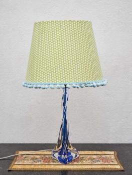 Lampe - Glas, blaues Glas - 1970 Lampe - Glas, blaues Glas - 1970
