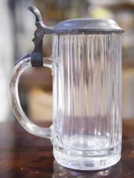 Gläserner Humpen - Zinn, Glas - 1900 Gläserner Humpen - Zinn, Glas - 1900