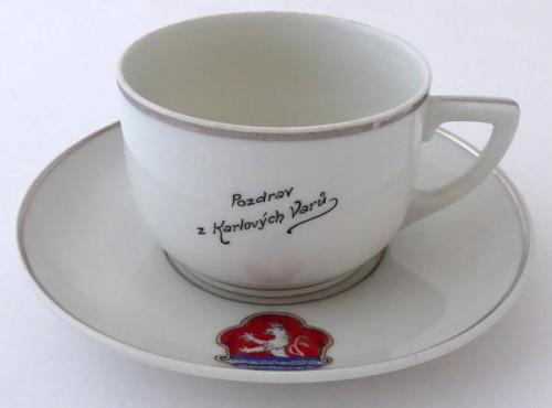 Tasse und Untertasse - Grüße aus Karlsbad Tasse und Untertasse - Grüße aus Karlsbad
