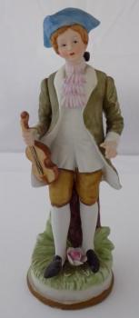 Handgemalt Statuette eines Geigers Handgemalt Statuette eines Geigers