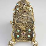 Silberdose - Emaille, Silber - 1890 Silberdose - Emaille, Silber - 1890