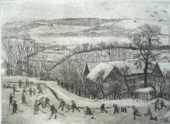 Jindrich Mahelka - Kinder auf der Eisbahn Jindrich Mahelka - Kinder auf der Eisbahn