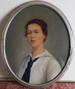 Porträt einer Frau - F. Los - 1978 Porträt einer Frau - F. Los - 1978