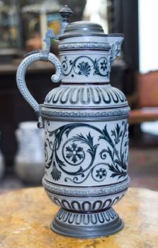 Bierkrug - Zinn, Keramik Bierkrug - Zinn, Keramik