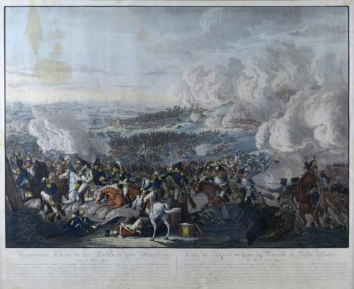 Napoleon Flucht in der Schlacht von Waterloo 1815 Napoleon Flucht in der Schlacht von Waterloo 1815