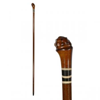 Spazierstock mit Dekoration - Holz - 1900 Spazierstock mit Dekoration - Holz - 1900