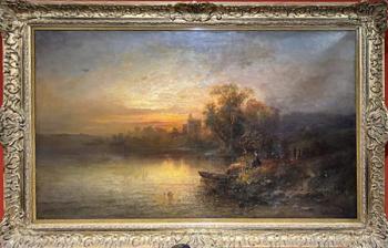 Romantische Landschaft - Franz Emil Krause - 1870 Romantische Landschaft - Franz Emil Krause - 1870