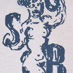 Jan Bauch - Nackte Frau mit Buchstaben Jan Bauch - Nackte Frau mit Buchstaben