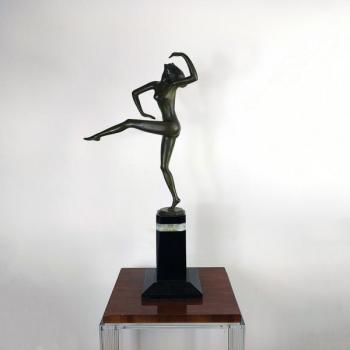 Tänzerin - patinierte Bronze, Marmor - Felix Weiss - 1930 Tänzerin - patinierte Bronze, Marmor - Felix Weiss - 1930
