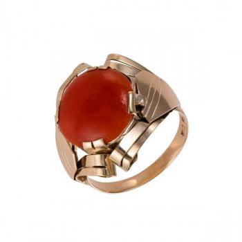 Damen-Ring - Gold, Koralle - 1950 Damen-Ring - Gold, Koralle - 1950