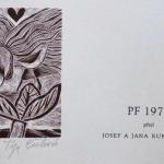 Olga Cechova - 2 x PF 1976, 2 x Ex libris, Einladu Olga Cechova - 2 x PF 1976, 2 x Ex libris, Einladu