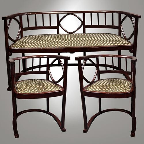 Josef Hoffmann: Sofagarnitur, 1912 Josef Hoffmann: Sofagarnitur, 1912