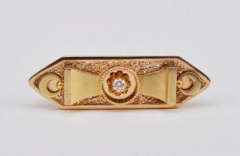 Brillant-Brosche - Gold, Diamant - 1880 Brillant-Brosche - Gold, Diamant - 1880