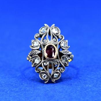 Damen Goldring - Silber, Gold - 1850 Damen Goldring - Silber, Gold - 1850