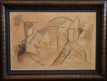 Zeichnung - Holz, Papier - Emil Filla - 1915 Zeichnung - Holz, Papier - Emil Filla - 1915