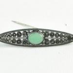 Silberbrosche - Silber, chrysoprase - Marie Køivánková - 1915 Silberbrosche - Silber, chrysoprase - Marie Køivánková - 1915