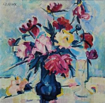 Stillleben mit Blumen - 1980 Stillleben mit Blumen - 1980