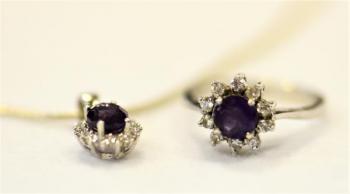 Set Schmuck - Silber, Amethyst - 1980 Set Schmuck - Silber, Amethyst - 1980