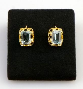 Ohrringe - Gold, Aquamarin - 1960 Ohrringe - Gold, Aquamarin - 1960