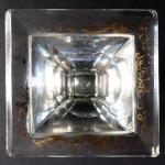 Glas mit Rosen, Sockel quadrat - Empire Glas mit Rosen, Sockel quadrat - Empire
