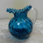 Glaskrug - Glas, blaues Glas - 1930 Glaskrug - Glas, blaues Glas - 1930