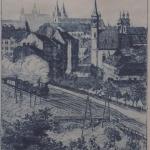 Bohumil Kozina - Zug am Bahnhof Vysehrad, Albertov Bohumil Kozina - Zug am Bahnhof Vysehrad, Albertov